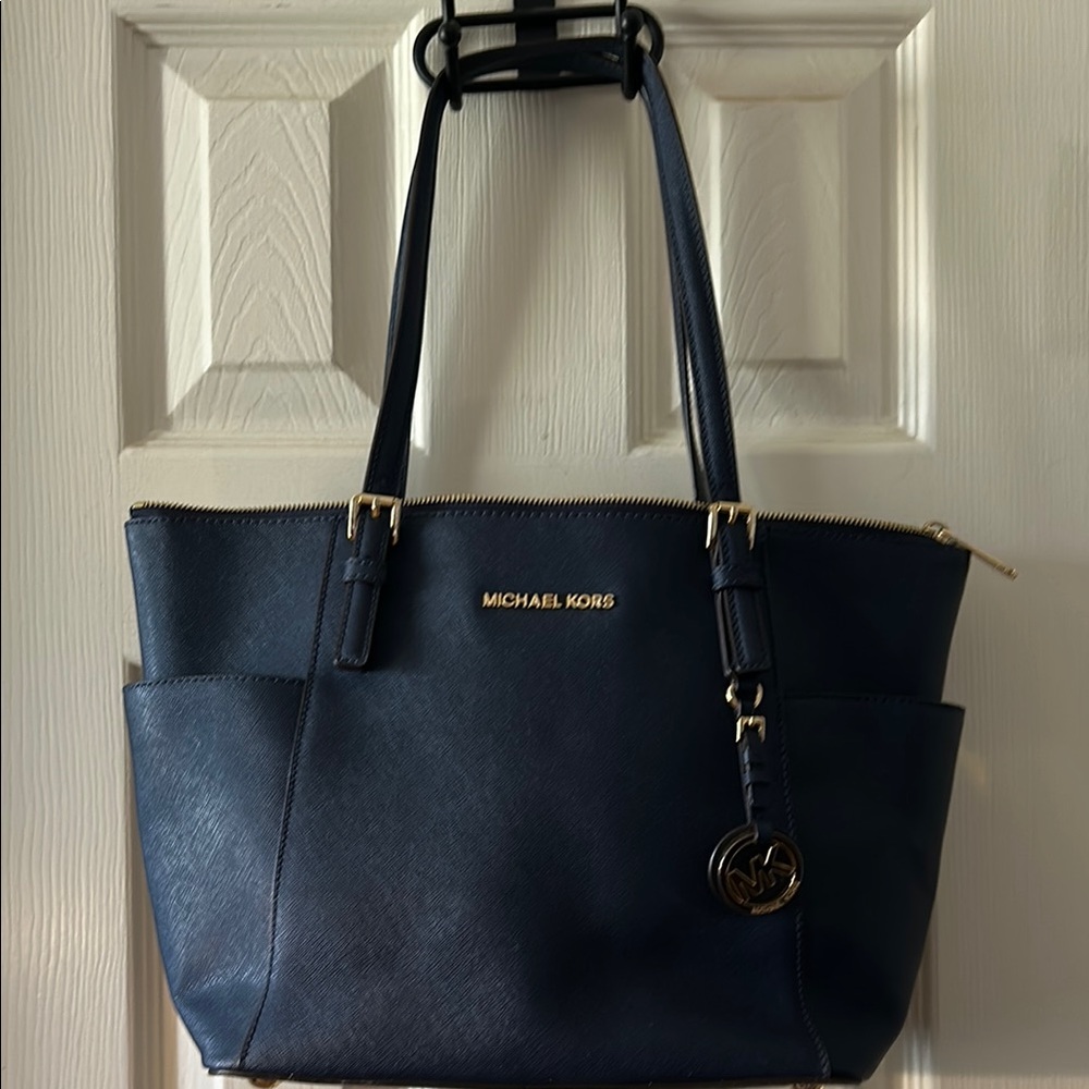 Michael Kors Navy Blue Tote Bag